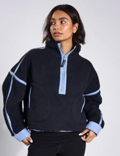 Mountain High Fleece Half Zip Jumper -Marksandspencer Sale Store mountain high fleece half zip jumper 12