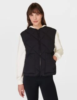 Sweaty Betty On The Move Quilted Padded Zip Up Gilet -Marksandspencer Sale Store on the move quilted padded zip up gilet 7