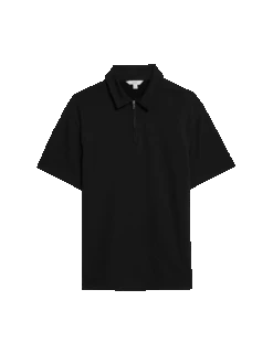 Oversized Fit Cotton Rich Textured Polo Shirt 35 Oversized Fit Cotton Rich Textured Polo Shirt -Marksandspencer Sale Store oversized fit cotton rich textured polo shirt 1