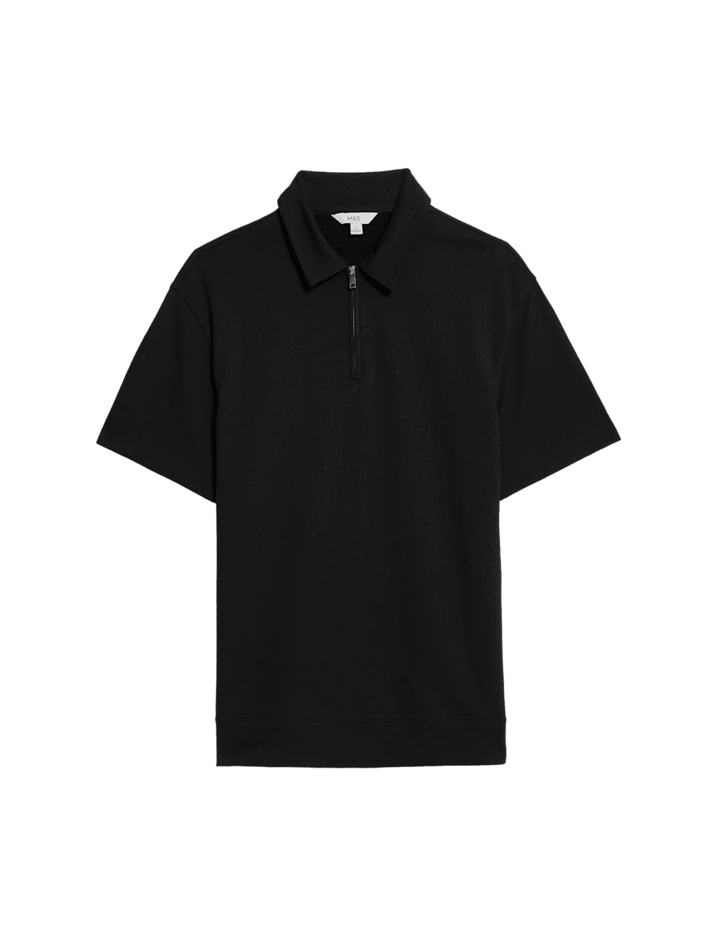 Oversized Fit Cotton Rich Textured Polo Shirt 16 Oversized Fit Cotton Rich Textured Polo Shirt - Image 16