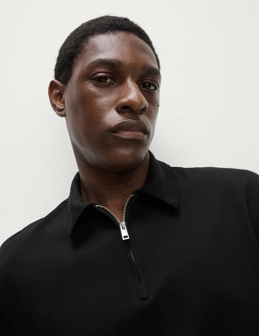 Oversized Fit Cotton Rich Textured Polo Shirt 14 Oversized Fit Cotton Rich Textured Polo Shirt - Image 14