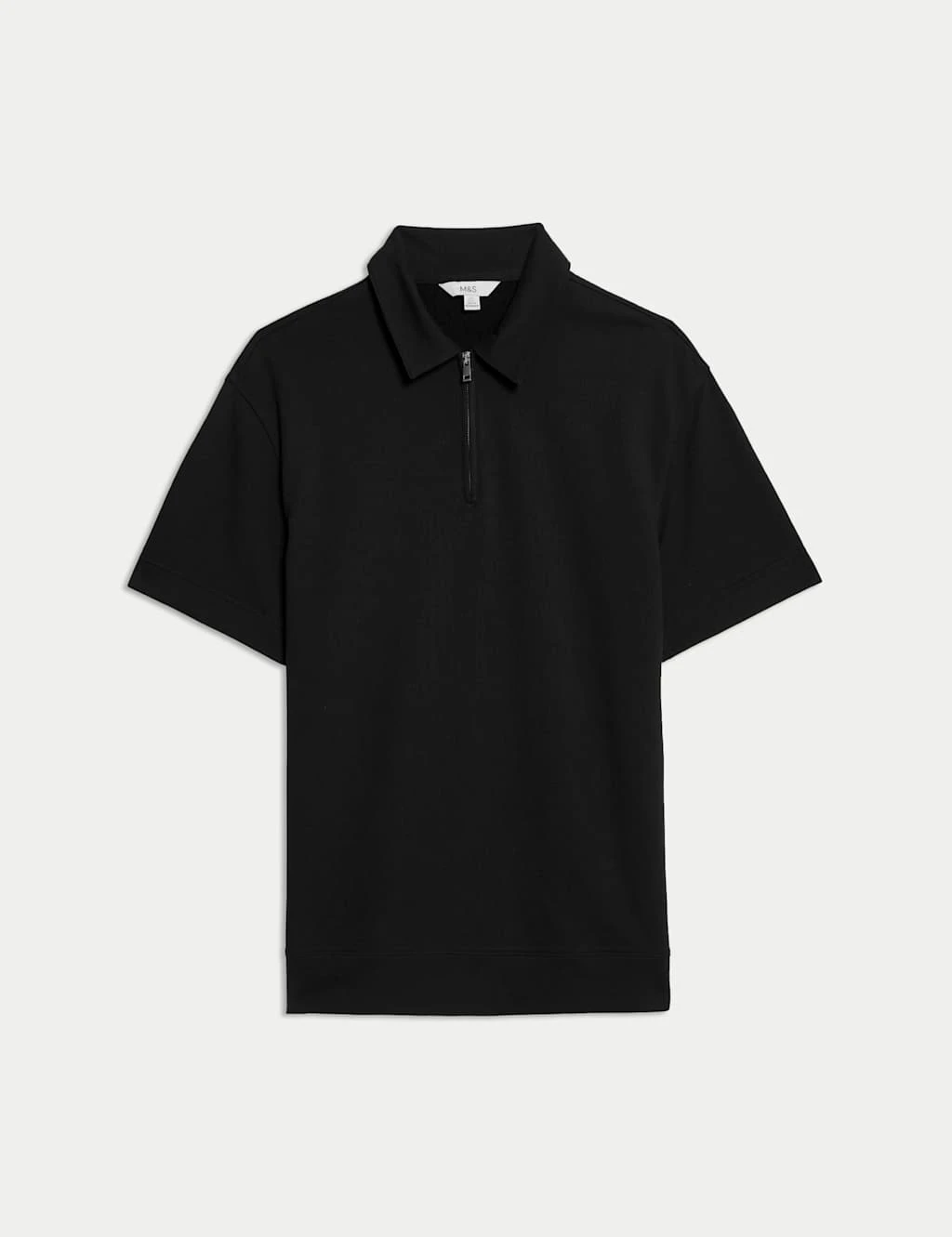 Oversized Fit Cotton Rich Textured Polo Shirt 15 Oversized Fit Cotton Rich Textured Polo Shirt - Image 15