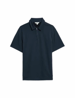 Oversized Fit Cotton Rich Textured Polo Shirt 28 Oversized Fit Cotton Rich Textured Polo Shirt -Marksandspencer Sale Store oversized fit cotton rich textured polo shirt