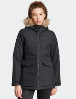ADIDAS Paveric Faux Fur Trim Hooded Parka Coat -Marksandspencer Sale Store paveric faux fur trim hooded parka coat 11