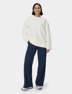 Sweaty Betty Peaceful Cotton Blend Ribbed Sweatshirt -Marksandspencer Sale Store peaceful cotton blend ribbed sweatshirt 12