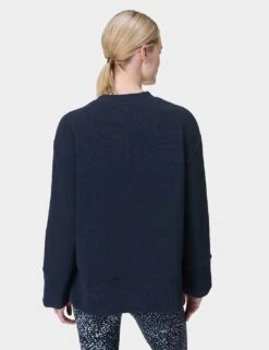 Sweaty Betty Peaceful Cotton Blend Ribbed Sweatshirt -Marksandspencer Sale Store peaceful cotton blend ribbed sweatshirt 18