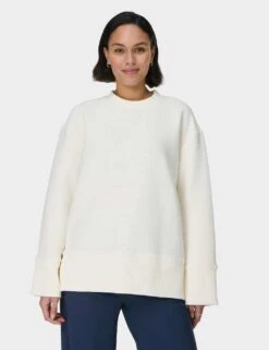 Sweaty Betty Peaceful Cotton Blend Ribbed Sweatshirt -Marksandspencer Sale Store peaceful cotton blend ribbed sweatshirt 7