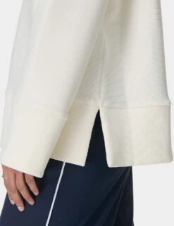 Sweaty Betty Peaceful Cotton Blend Ribbed Sweatshirt -Marksandspencer Sale Store peaceful cotton blend ribbed sweatshirt 9