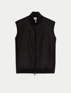 Performance Milano-Knit Funnel Neck Gilet -Marksandspencer Sale Store performance milano knit funnel neck gilet 14
