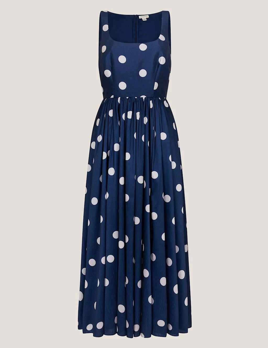 MONSOON Polka Dot Square Neck Midi Waisted Dress 7 MONSOON Polka Dot Square Neck Midi Waisted Dress - Image 7