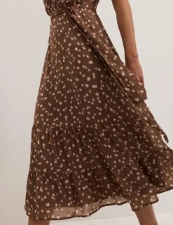 Polka Dot Tie Waist Midi Tiered Dress -Marksandspencer Sale Store polka dot tie waist midi tiered dress 9