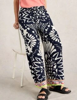 WHITE STUFF Printed Belted Wide Leg Trousers 23 WHITE STUFF Printed Belted Wide Leg Trousers -Marksandspencer Sale Store printed belted wide leg trousers 11