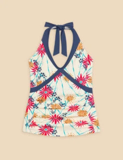WHITE STUFF Printed Halter Neck Tankini Top -Marksandspencer Sale Store printed halter neck tankini top 6