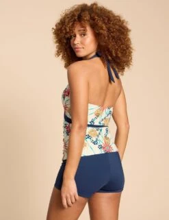 WHITE STUFF Printed Halter Neck Tankini Top -Marksandspencer Sale Store printed halter neck tankini top 7