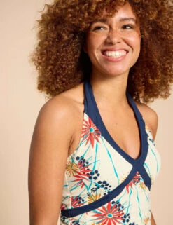 WHITE STUFF Printed Halter Neck Tankini Top -Marksandspencer Sale Store printed halter neck tankini top 8