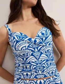 Printed Padded Tankini Top -Marksandspencer Sale Store printed padded wired tankini top 5