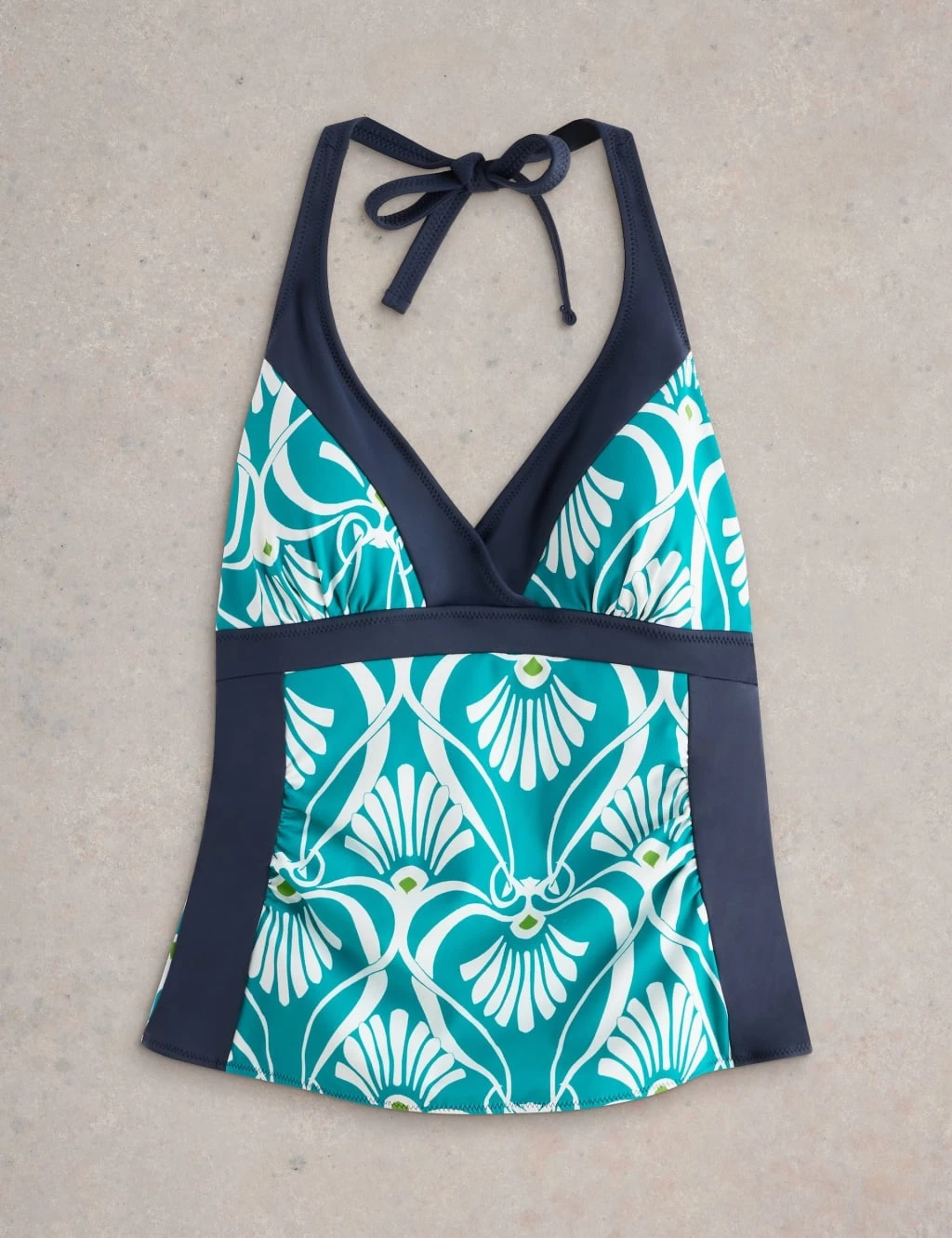 WHITE STUFF Printed Reversible Halterneck Tankini Top 8 WHITE STUFF Printed Reversible Halterneck Tankini Top - Image 8
