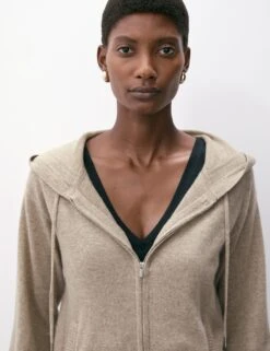 Pure Cashmere Zip Up Hoodie -Marksandspencer Sale Store pure cashmere zip up hoodie 11