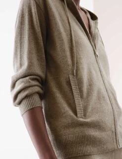 Pure Cashmere Zip Up Hoodie -Marksandspencer Sale Store pure cashmere zip up hoodie 13