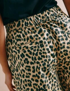 Pure Cotton Animal Print Wide Leg Culottes -Marksandspencer Sale Store pure cotton animal print wide leg culottes 5