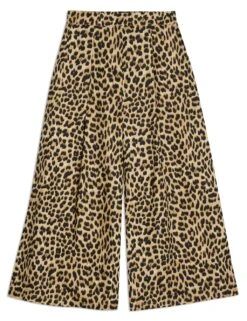 Pure Cotton Animal Print Wide Leg Culottes -Marksandspencer Sale Store pure cotton animal print wide leg culottes 8