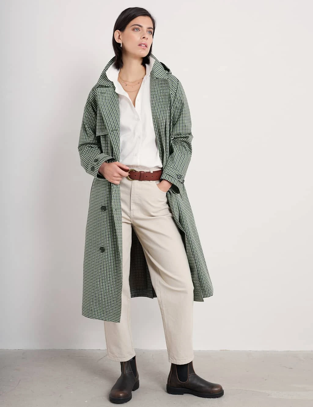 Pure Cotton Belted Hooded Longline Trench Coat 5 Pure Cotton Belted Hooded Longline Trench Coat - Image 5