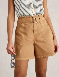 WHITE STUFF Pure Cotton Belted Shorts -Marksandspencer Sale Store pure cotton belted shorts 11