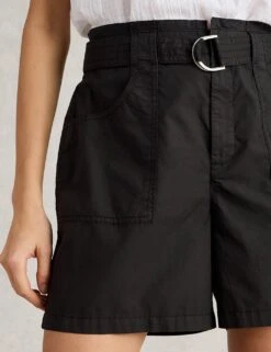 WHITE STUFF Pure Cotton Belted Shorts -Marksandspencer Sale Store pure cotton belted shorts 5