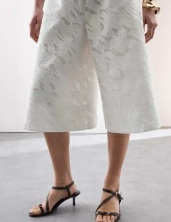 Pure Cotton Broderie Detail Wide Leg Culottes -Marksandspencer Sale Store pure cotton broderie detail wide leg culottes 15