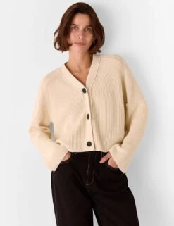 Whistles Pure Cotton Button Front Cropped Cardigan 27 Whistles Pure Cotton Button Front Cropped Cardigan -Marksandspencer Sale Store pure cotton button front cropped cardigan 11