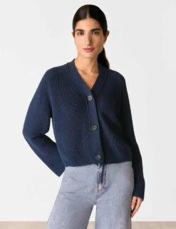 Whistles Pure Cotton Button Front Cropped Cardigan 28 Whistles Pure Cotton Button Front Cropped Cardigan -Marksandspencer Sale Store pure cotton button front cropped cardigan 12