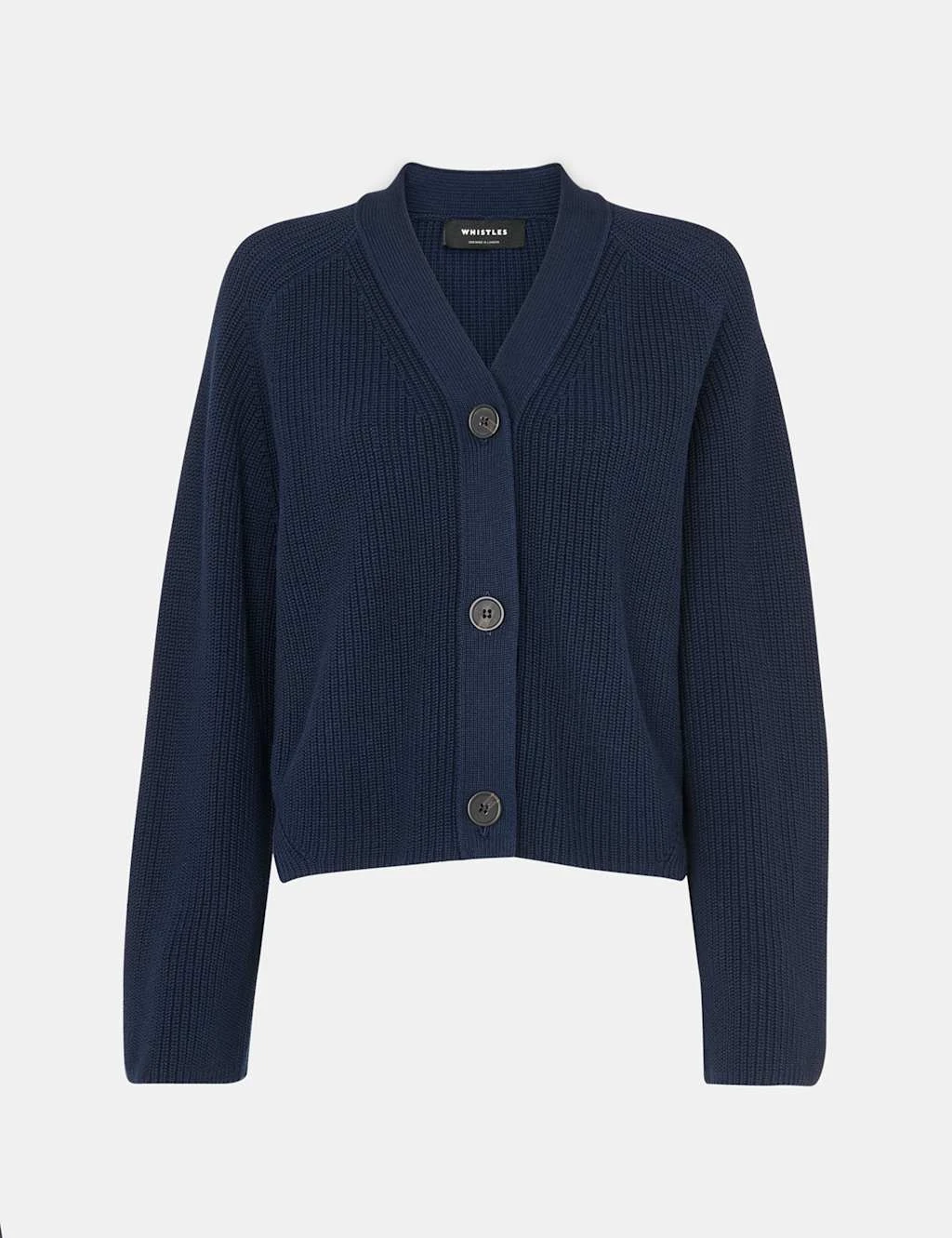 Whistles Pure Cotton Button Front Cropped Cardigan 14 Whistles Pure Cotton Button Front Cropped Cardigan - Image 14