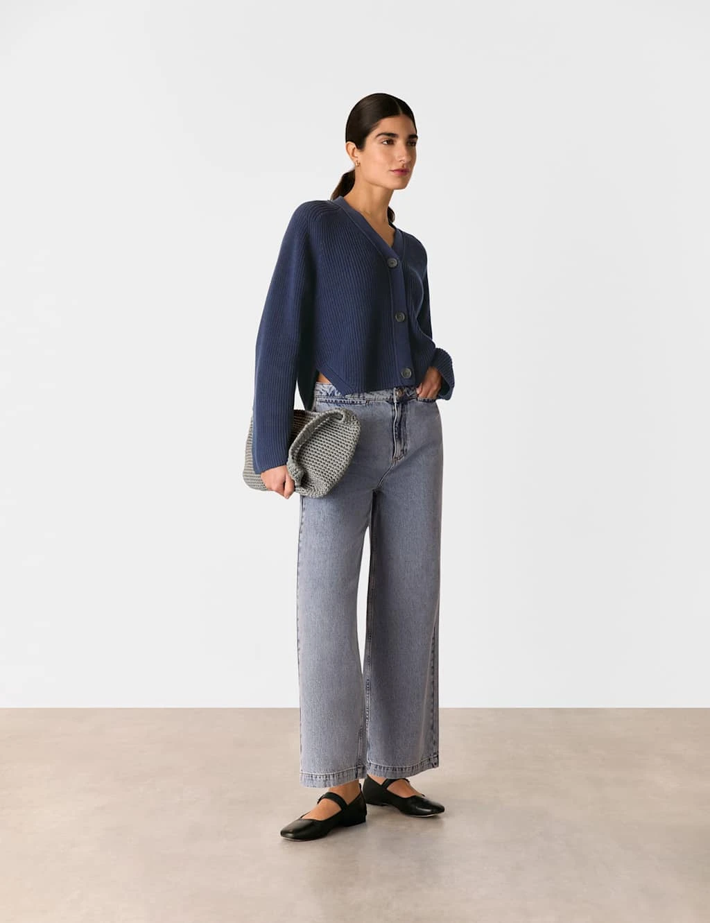 Whistles Pure Cotton Button Front Cropped Cardigan 15 Whistles Pure Cotton Button Front Cropped Cardigan - Image 15