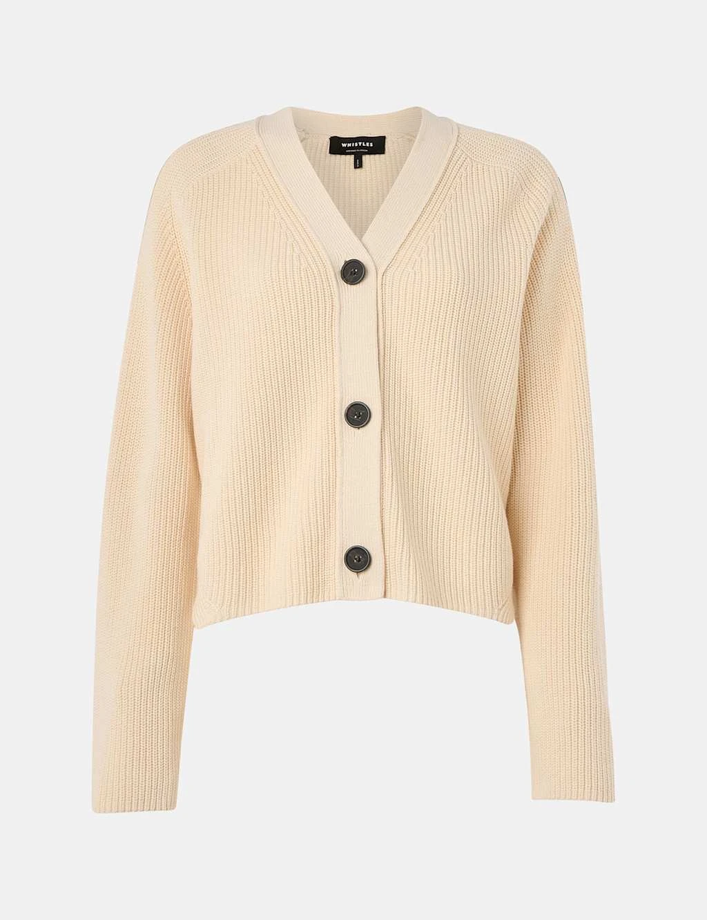 Whistles Pure Cotton Button Front Cropped Cardigan 10 Whistles Pure Cotton Button Front Cropped Cardigan - Image 10