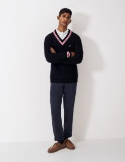 Pure Cotton Cable V-Neck Jumper -Marksandspencer Sale Store pure cotton cable v neck jumper 6