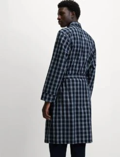 Pure Cotton Checked Dressing Gown -Marksandspencer Sale Store pure cotton checked dressing gown 6