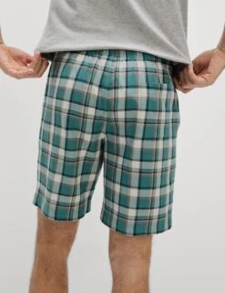 Pure Cotton Checked Loungewear Shorts 16 Pure Cotton Checked Loungewear Shorts -Marksandspencer Sale Store pure cotton checked loungewear shorts 6