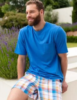 Cyberjammies Pure Cotton Checked Pyjama Shorts -Marksandspencer Sale Store pure cotton checked pyjama shorts 5