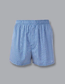 Pure Cotton Checked Woven Boxers -Marksandspencer Sale Store pure cotton checked woven boxers 3