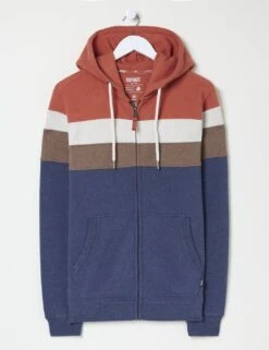 Pure Cotton Colour Block Zip Up Hoodie -Marksandspencer Sale Store pure cotton colour block zip up hoodie 5