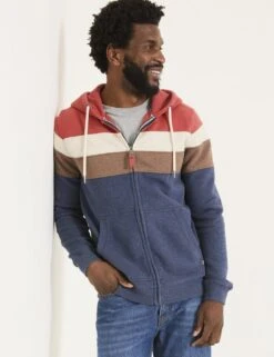 Pure Cotton Colour Block Zip Up Hoodie -Marksandspencer Sale Store pure cotton colour block zip up hoodie 9