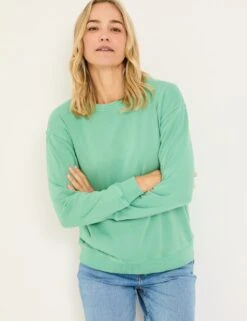 Pure Cotton Crew Neck Jumper -Marksandspencer Sale Store pure cotton crew neck jumper 14