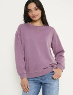 Pure Cotton Crew Neck Jumper -Marksandspencer Sale Store pure cotton crew neck jumper 9