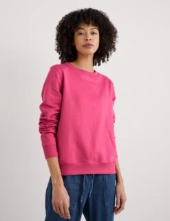 Pure Cotton Crew Neck Long Sleeve Sweatshirt -Marksandspencer Sale Store pure cotton crew neck long sleeve sweatshirt 7