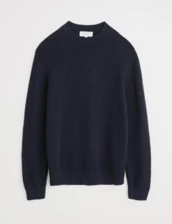 Pure Cotton Crew Neck Textured Jumper -Marksandspencer Sale Store pure cotton crew neck textured jumper 8