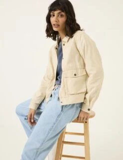 Pure Cotton Cropped Jacket -Marksandspencer Sale Store pure cotton cropped jacket 5