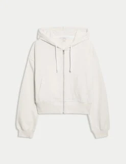 Pure Cotton Cropped Zip Through Hoodie 31 Pure Cotton Cropped Zip Through Hoodie -Marksandspencer Sale Store pure cotton cropped zip through hoodie 11