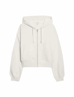 Pure Cotton Cropped Zip Through Hoodie 26 Pure Cotton Cropped Zip Through Hoodie -Marksandspencer Sale Store pure cotton cropped zip through hoodie