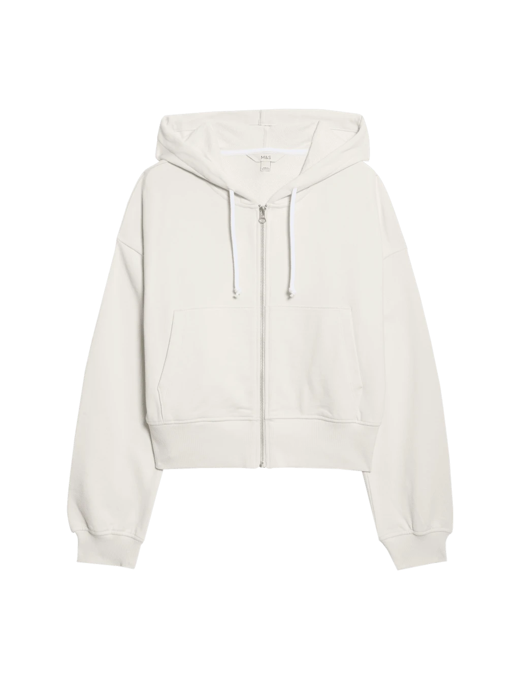 Pure Cotton Cropped Zip Through Hoodie 8 Pure Cotton Cropped Zip Through Hoodie - Image 8