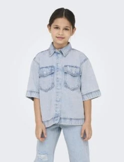 Pure Cotton Denim Denim Oversized Shirt (8-14 Yrs) -Marksandspencer Sale Store pure cotton denim denim oversized shirt 8 14 yrs 1 10